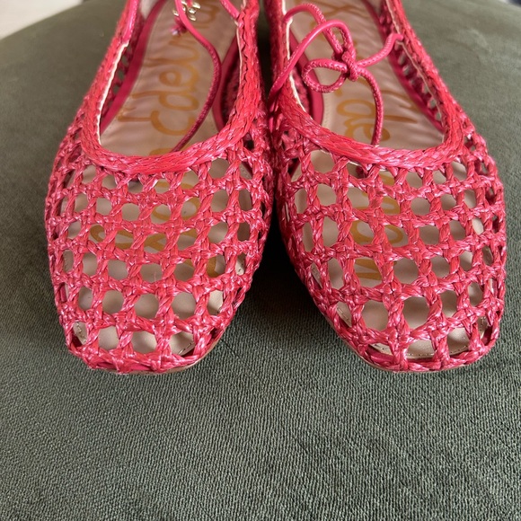 Sam Edelman Marcie Red Woven Flats Size 8.5 - Picture 2 of 6